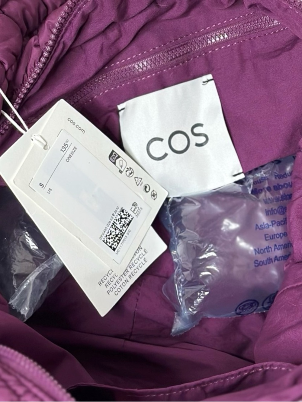 COS Oversized Quilted Large Crossbody Bag - Purple - Picture 8 of 9